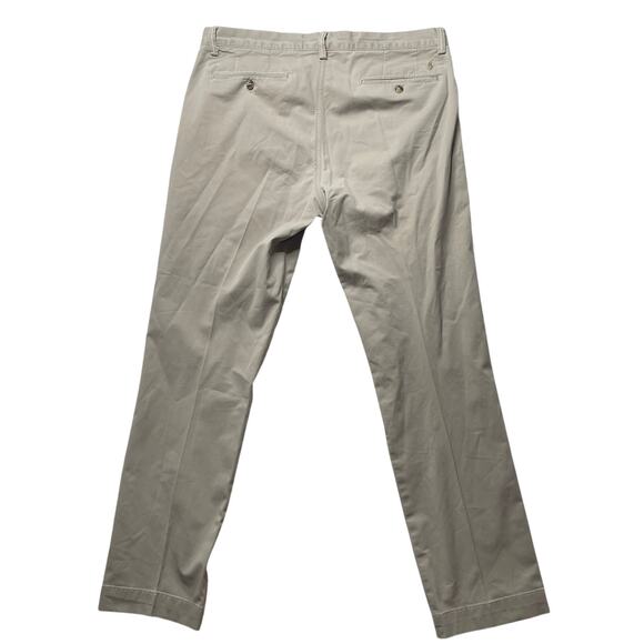 Polo Ralph Lauren Chino Pants Men 34x32 Stretch Straight Fit Cotton Twill Beige - Picture 2 of 8